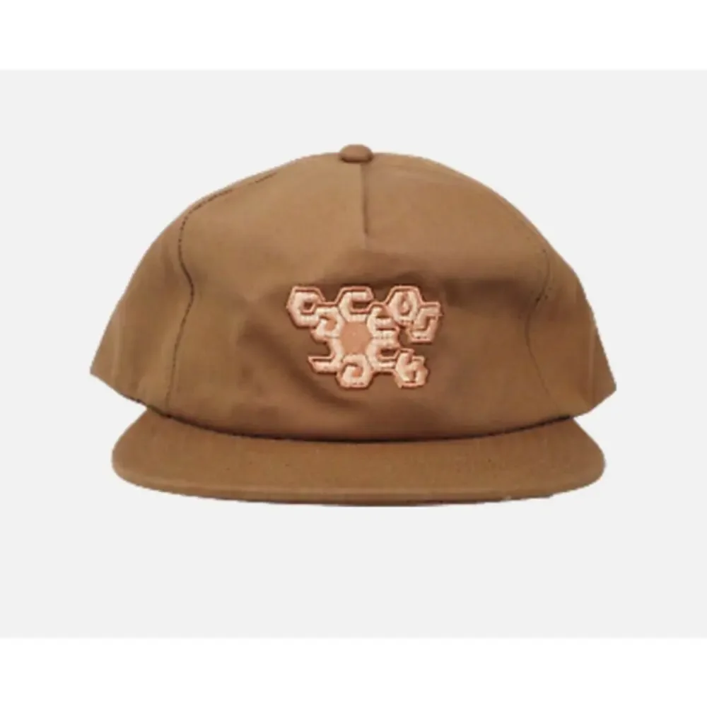 Cactus‎ Jack Brown Snapback Hat Embroidered Geometric Logo
